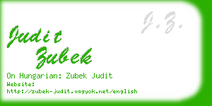 judit zubek business card